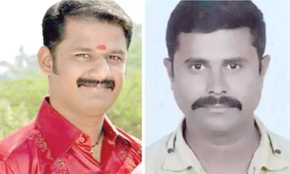 K V Sayan (left) and Kanagaraj who were killed in accidents
