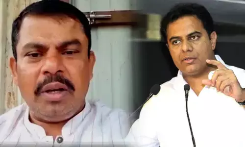 BJP MLA Raja Singh and Minister KT Rama Rao