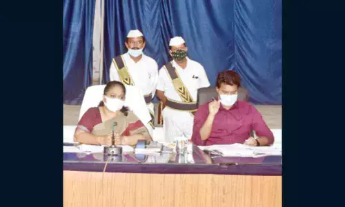 District Collector A Surya Kumari addressing the District Level Industries Promotion Committee meeting in Vizianagaram on Saturday
