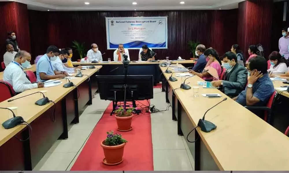 Union Minister Dr L Murugan visits National Fisheries Development Board