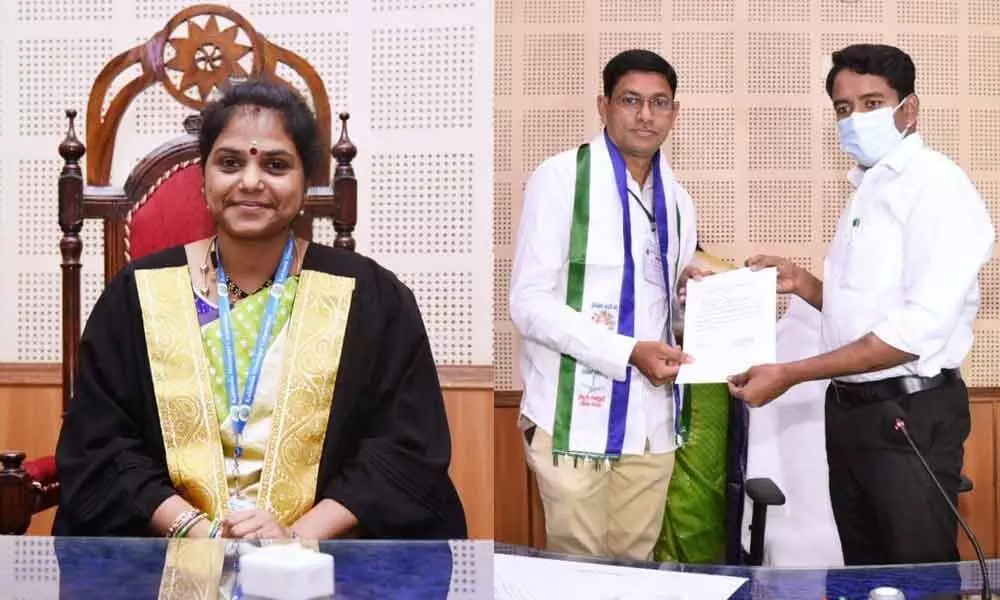 New Mayor Sunkara Siva Prasanna; Deputy Mayor Meesala Uday Kumar