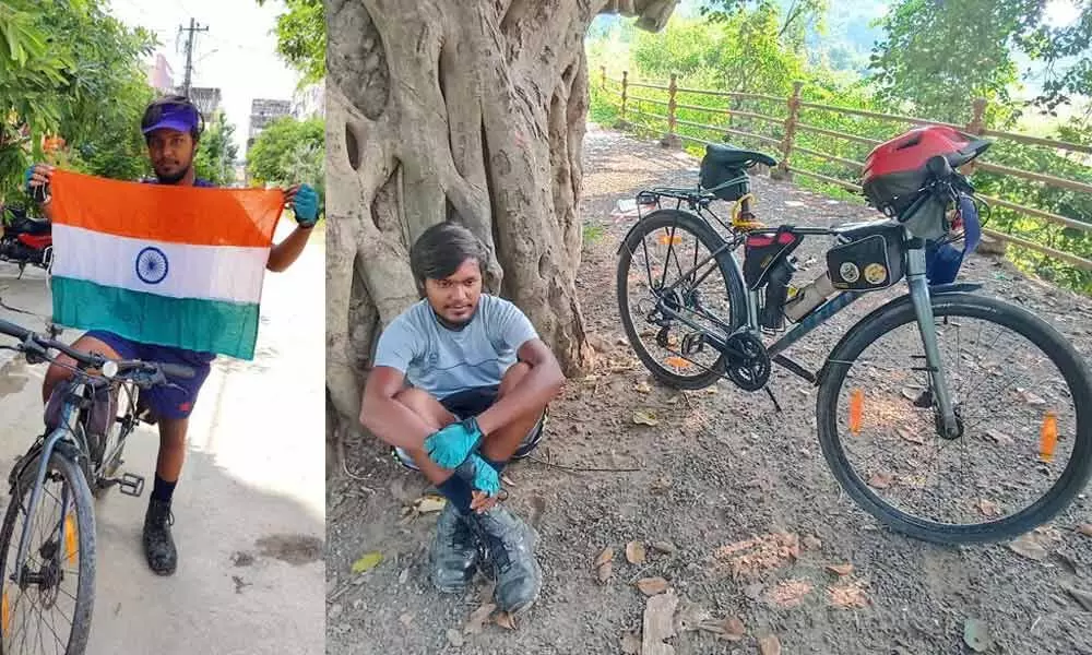 Vishal Tekade is on a bicycle expedition in search of life and spreading happiness around