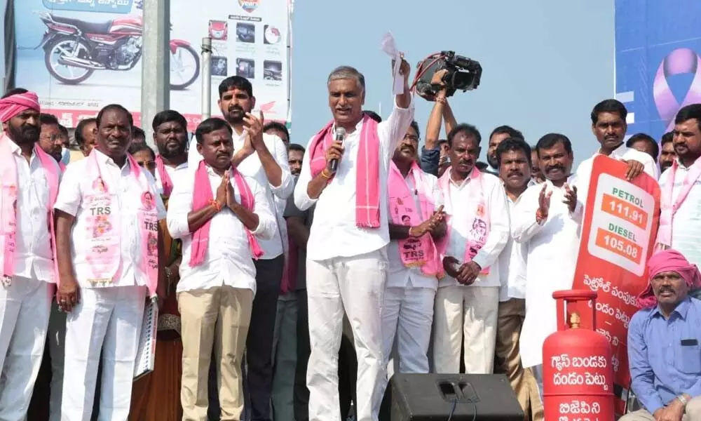 Eatala Rajender joined BJP with selfish motto: Harish Rao