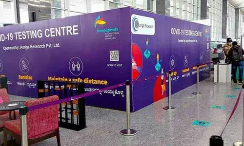 An RT-PCR testing facility at BIAL in Bengaluru.