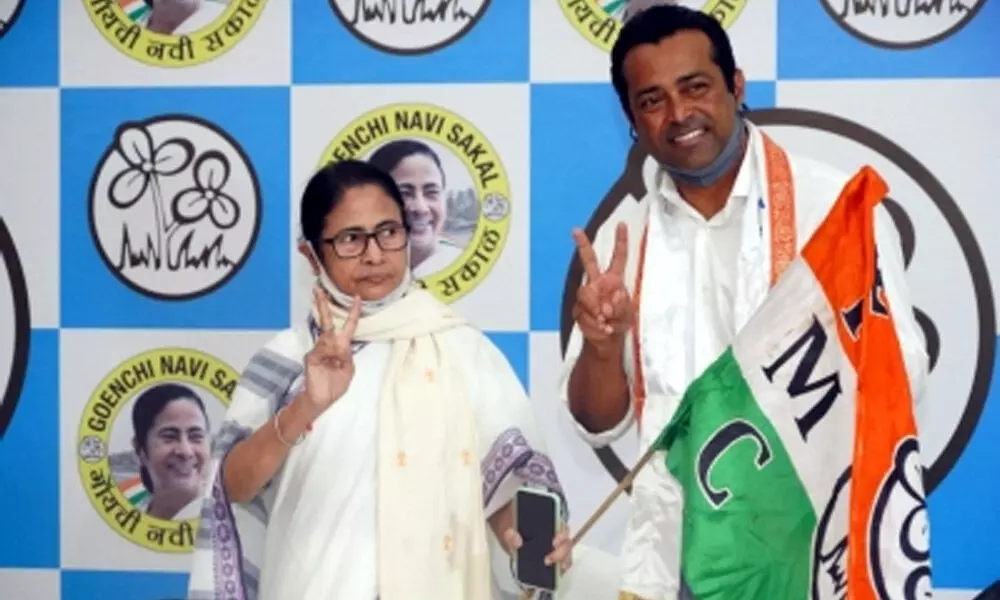 Indian tennis ace and Olympic medal winner Leander Paes joined the Trinamool Congress