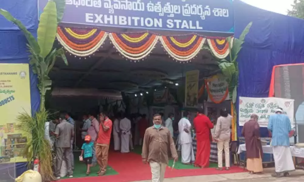TTD organises Panchagavya and organic products exhibition at Mahati Auditorium in Tirupati on the occasion of  Go Maha Sammelan on Saturday