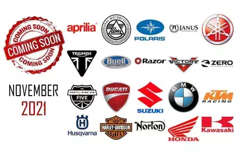 Upcoming Bikes for the Month of November 2021