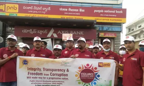 Punjab National Bank organises walkathon against corruption