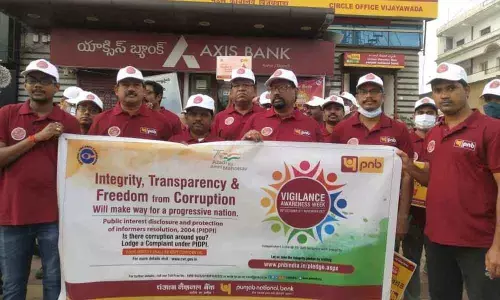 Punjab National Bank organises walkathon against corruption