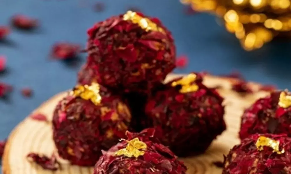 Your Diwali laddoo with a rosy twist