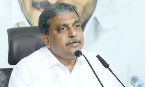 Government advisor  (public affairs) Sajjala Ramakrishna Reddy speaking  to media at YSRCP central office  in Tadepalli on Tuesday