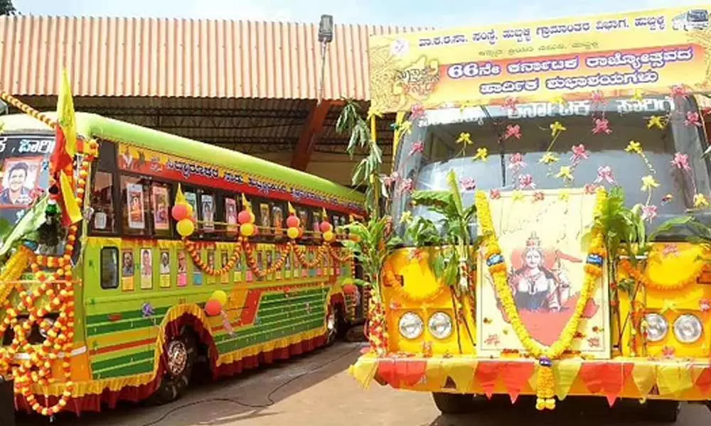 Passengers Can Ride Kannada Bus On The Occassion Of Rajyotsava Day