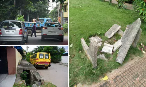 Narrow roads; Uncovered drains; Broken bench at the park