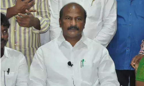 LIDCAP Chairman Kakumanu Rajasekhar addressing the media in Kurnool on Friday.