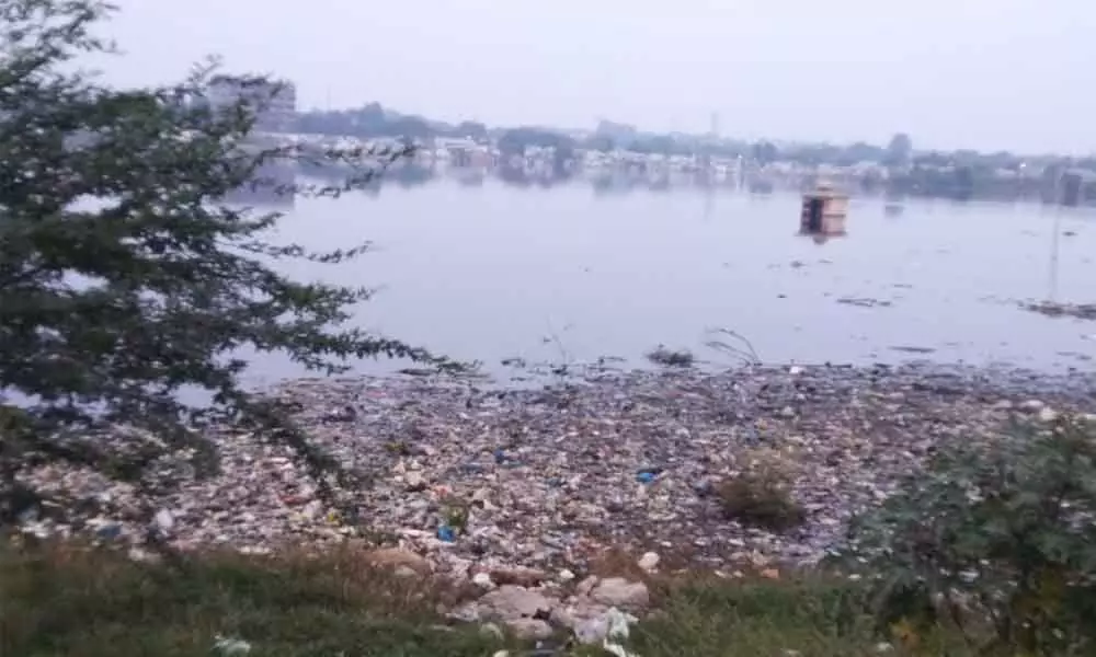 Mounds of garbage pile up across Dammaiguda Lake