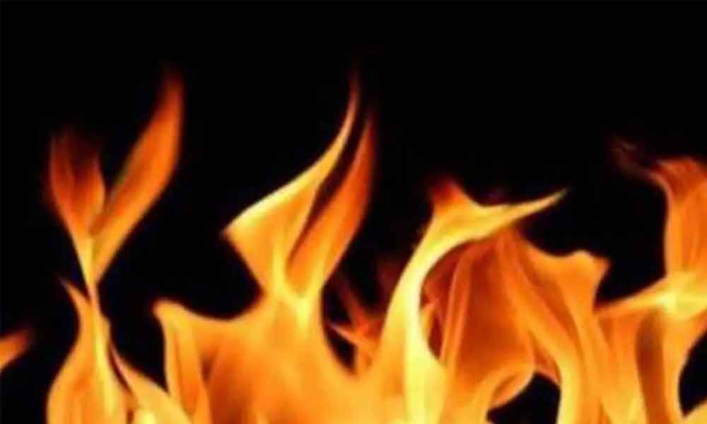 Visakhapatnam: Man catches fire while performing a stunt at festival ...