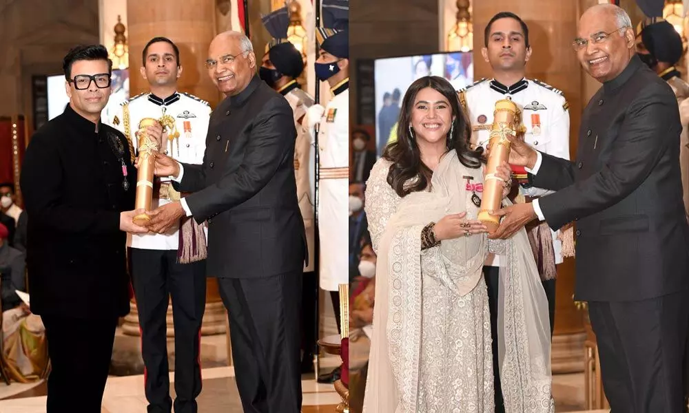 Karan Johar and Ekta Kapoor received ‘Padma Shri’ awards and shared their happiness with all their fans!