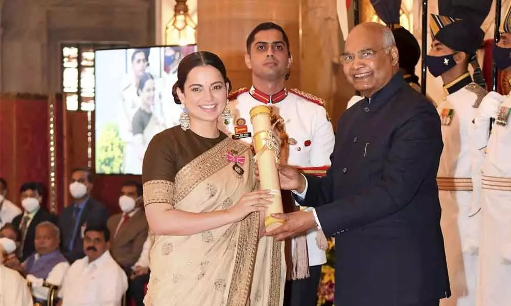 Bollywoods day out at Padma Awards: Kangana, Adnan Sami, Ekta Kapoor honoured