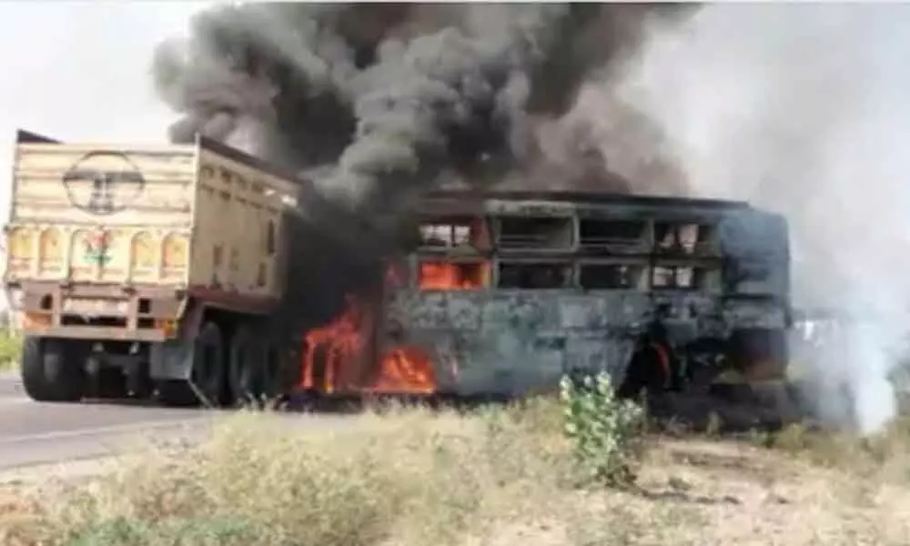 Twelve dead in bus-trolley collision in Rajasthans Barmer