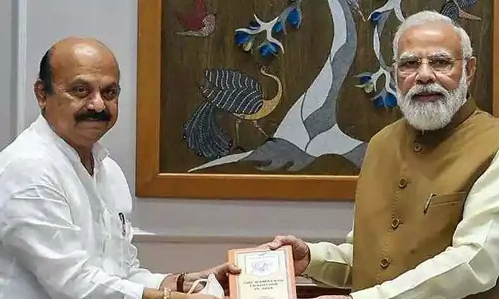 Prime Minister Narendra Modi with Karnataka CM