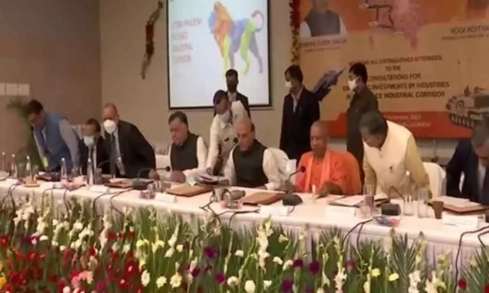 Defence Minister Rajnath Singh On Friday attended the consultation meeting on Uttar Pradesh Defence Corridor