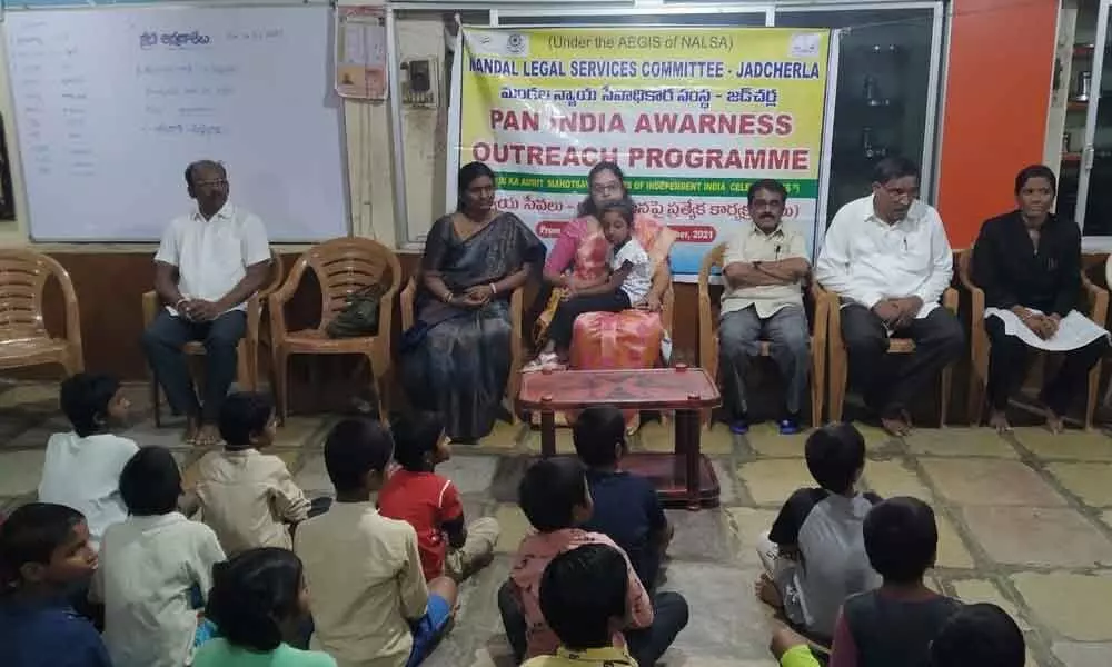 A legal awareness outreach programme  organised by Judicial authorities in Jadcherla on Sunday