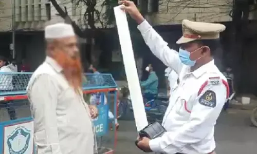 Hyderabad man with 117 pending challans caught by traffic police