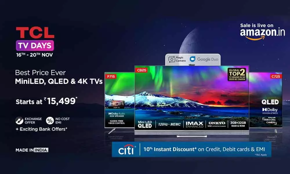 Jaw-Dropping Offers on TCL 4K QLED Smart TVs during TCL TV Days on Amazon