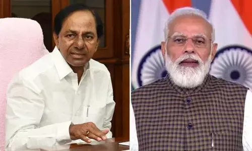 Telangana CM K Chandrasekhar Rao and Prime Minister Narendra Modi