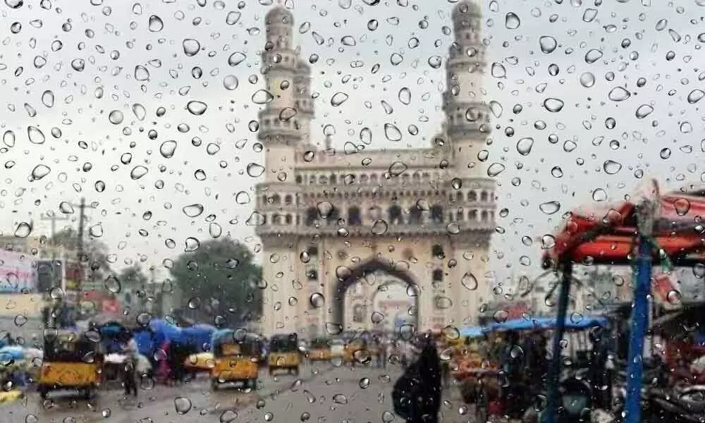 Light rain forecast in Hyderabad