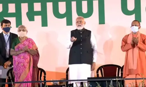 PM Modi handed over indigenous Combat helicopter to the Air Force