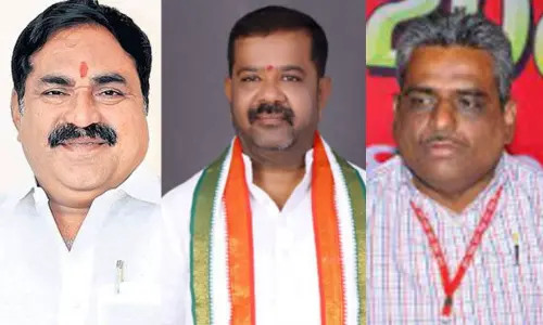 Errabelli Dayakar Rao, Naini Rajender Reddy, CPI State Secretariat member Takkalapally Srininvas Rao