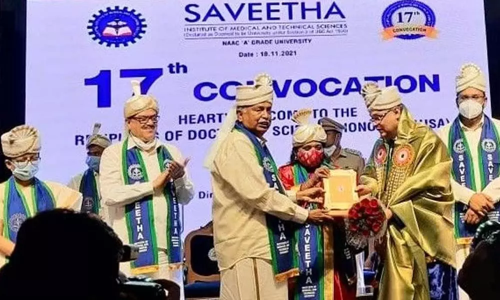 Saveetha University honour for Sakra doctor