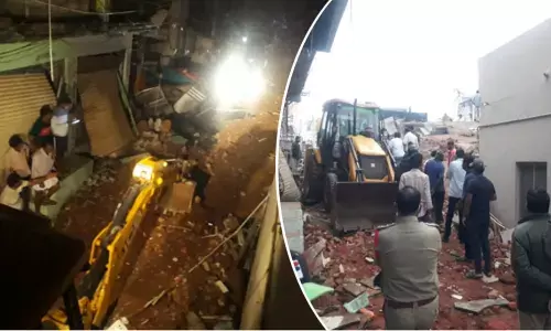 Three killed, 6 trapped in under-construction building collapse in Kadiri