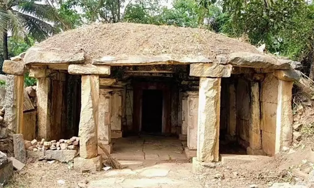 The image of Siddarameshwara temple after restoration in Varur village of Dharwad district.