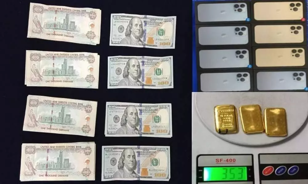 Customs officials seize gold, iPhones from passenger at RGI airport