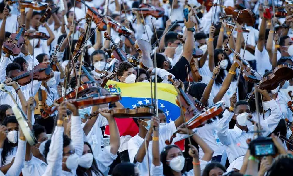 The largest orchestra in the world belongs to Venezuela, according to the Guinness Book of World Records.