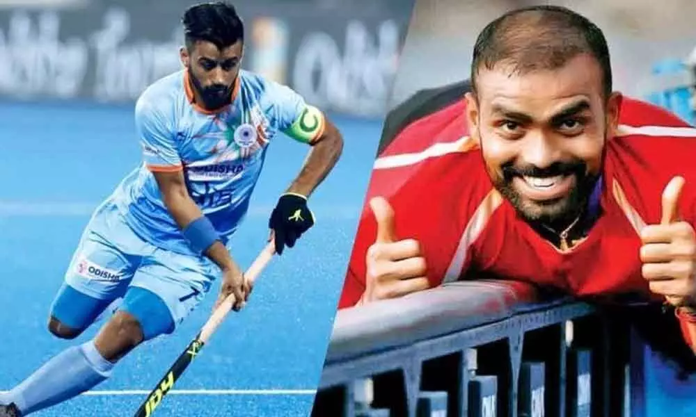 Indian hockey stalwarts Manpreet Singh and PR Sreejesh