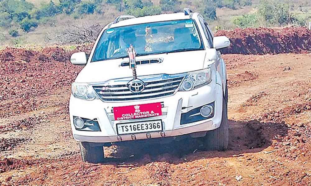 Telangana 28 pending challans on Kamareddy collector's vehicle