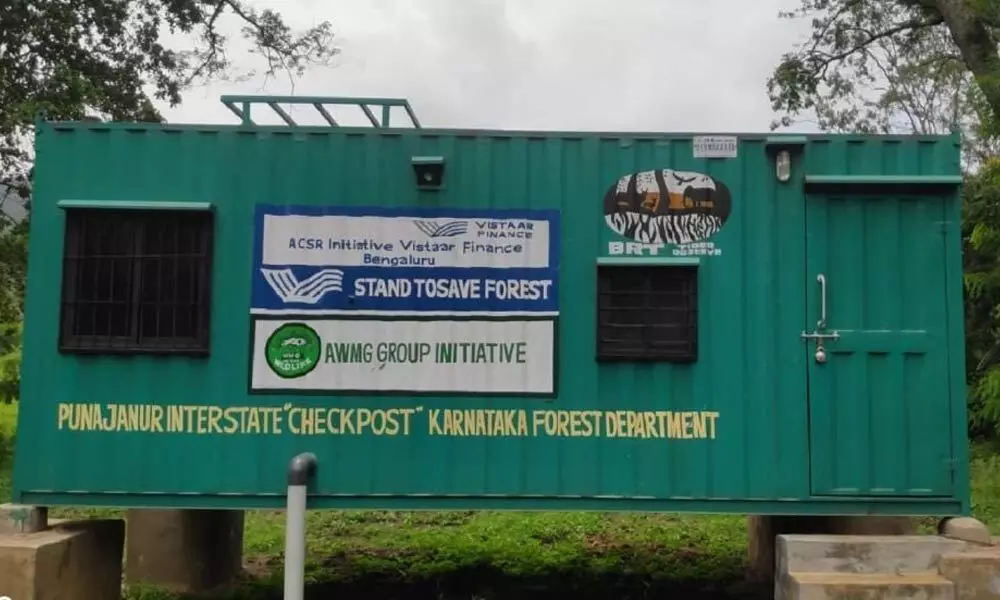 Forest department converts containers into offices