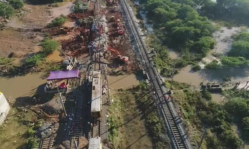 The restored railway track