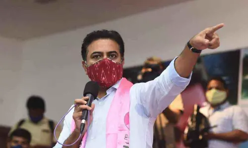 KTR condemns BJP corporators protest at GHMC office