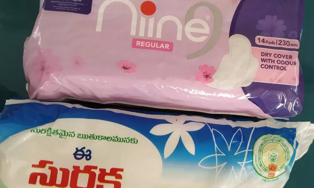 The packs of sanitary napkins supplied by the State government to adolescent girl students in schools