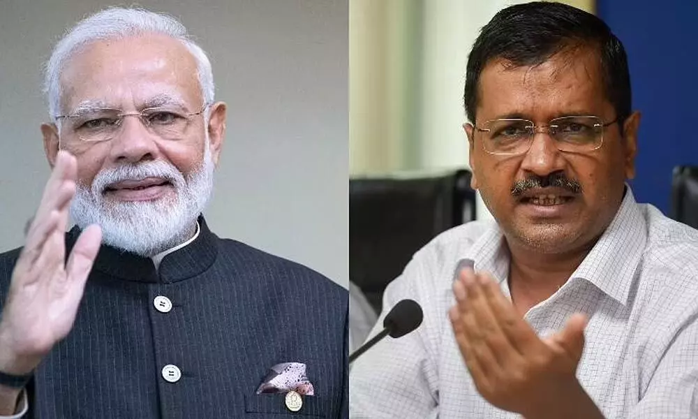 Prime Minister Narendra Modi and Delhi Chief Minister Arvind Kejriwal