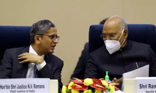 Chief Justice of India N.V. Ramana and President Ram Nath Kovind