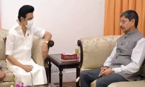 Tamil Nadu chief minister M K Stalin calls on governor R N Ravi
