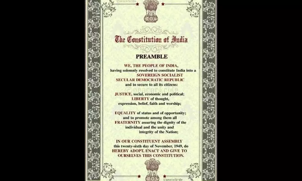 Reciting Preamble is not a crime