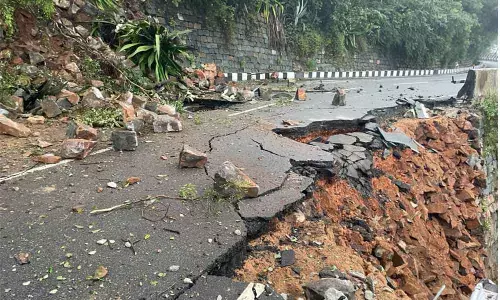 Tirumala Second ghat road closed as boulders fell on the road