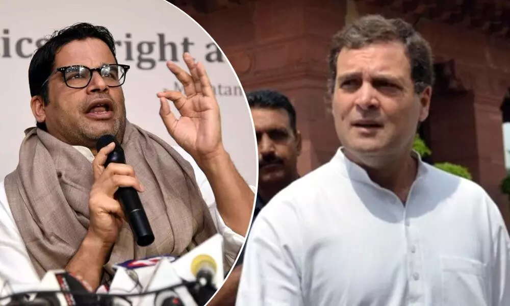 Poll strategist Prashant Kishor and Congress leader Rahul Gandhi