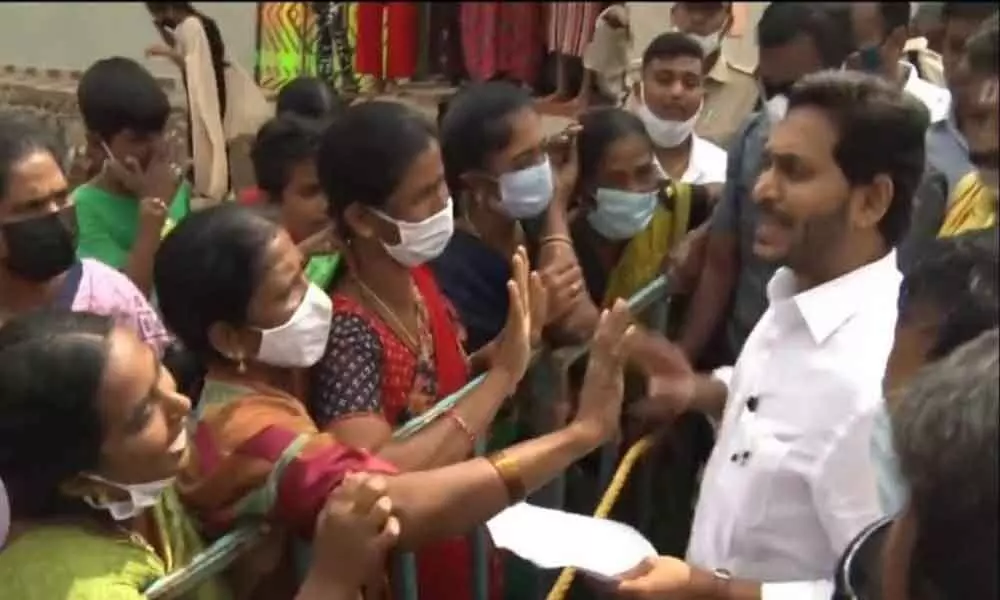 YS Jagan tours Krishnanagar in Tirupati, assures of govt. support to flood victims